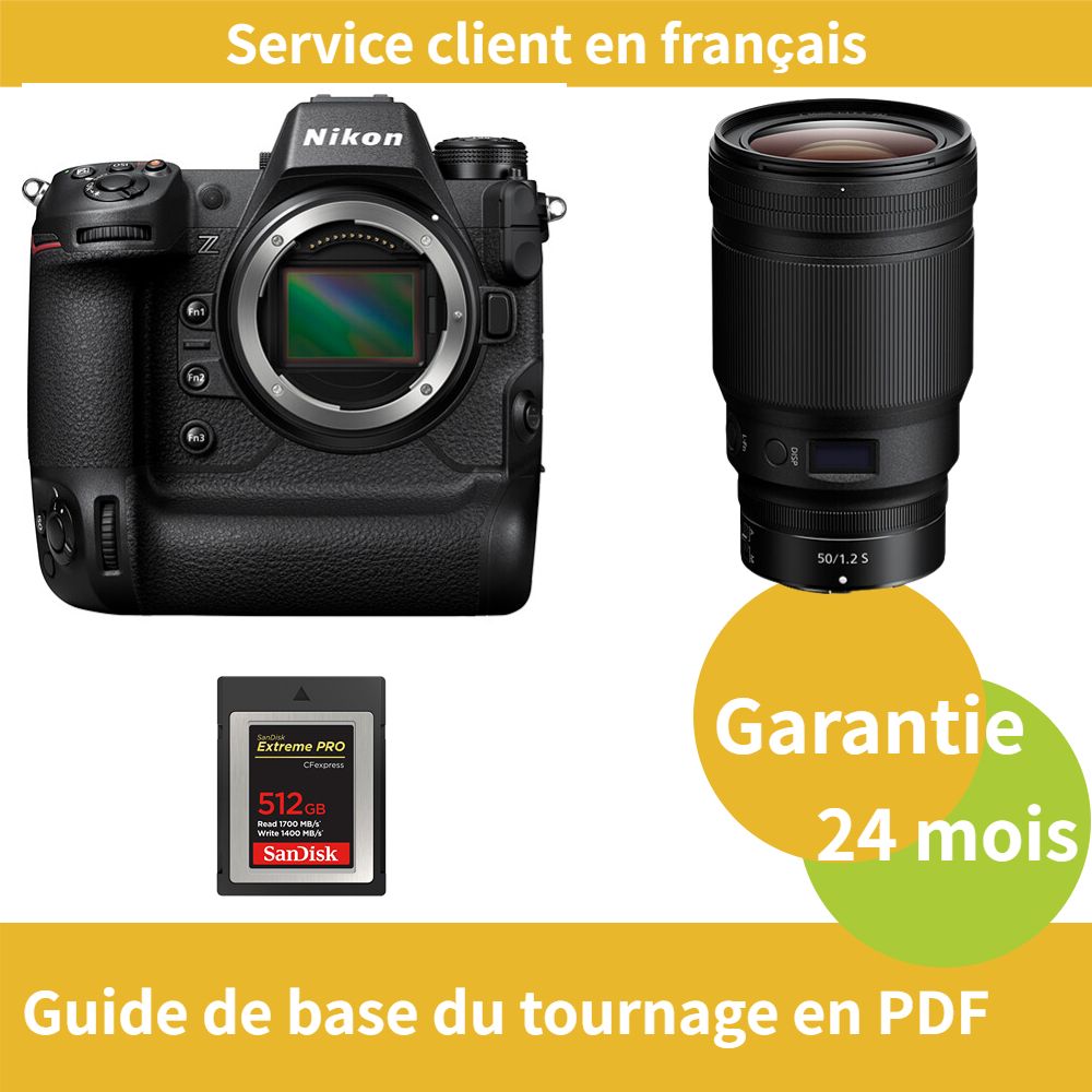 Nikon Z9 Camera+Objectif Nikon Z 50mm f1.2 Nikkor+SanDisk Extreme SD card PRO CFexpress Type B - vue 2