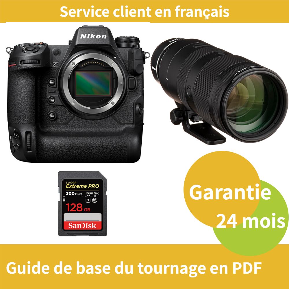 Nikon Z9 Camera+Objectif Nikon Z 70 200mm f2.8 VR NIKKOR+SanDisk Extreme PRO carte SDXC UHS II