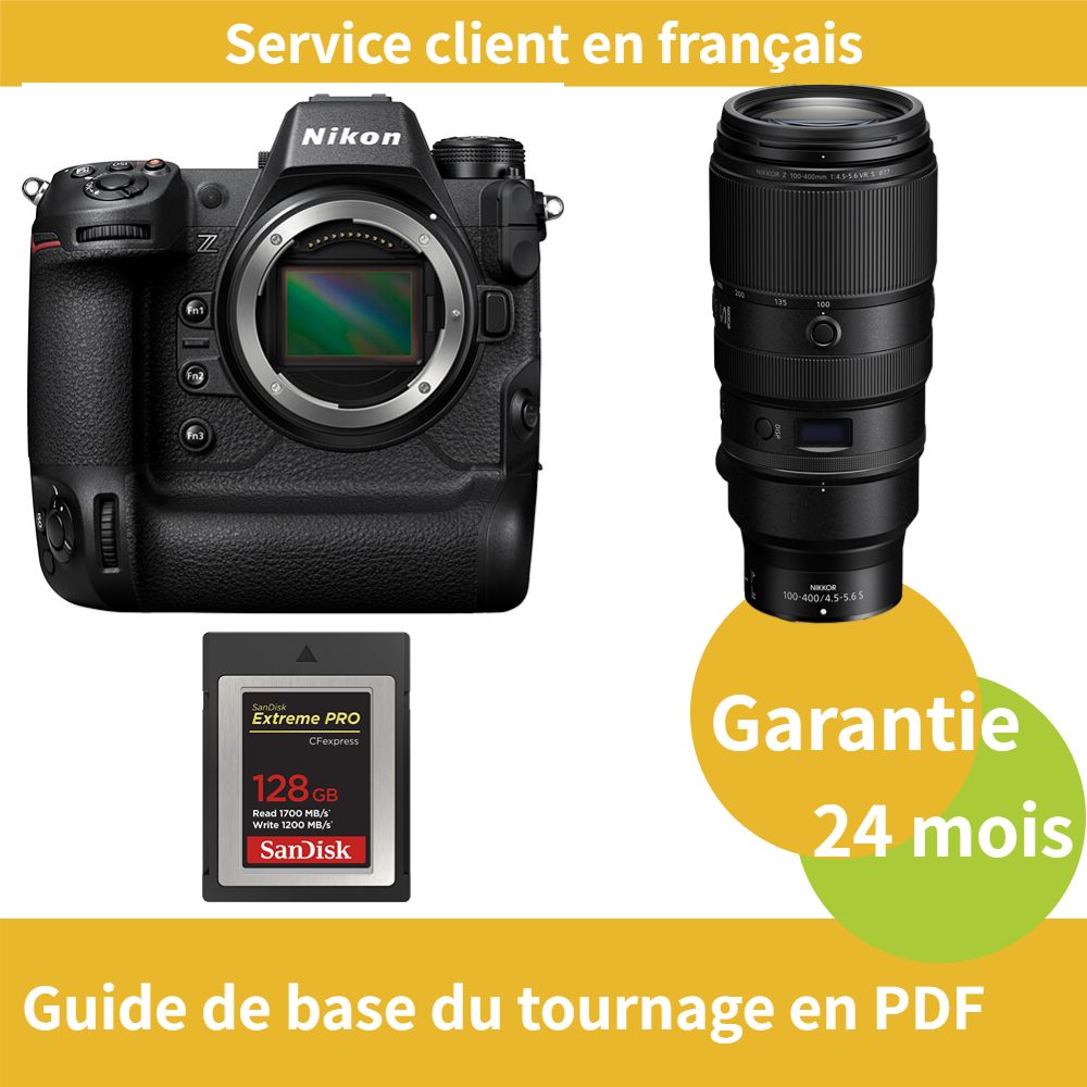 Nikon Z9 Camera+Objectif Nikon Z 100 400mm f4.5 5.6 VR NIKKOR+SanDisk Extreme SD card PRO CFexpress Type B - vue 4