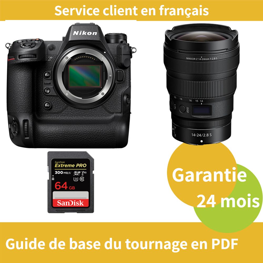 Nikon Z9 Camera+Objectif Nikon Z 14 24mm f2.8 NIKKOR+SanDisk Extreme PRO carte SDXC UHS II - vue 3