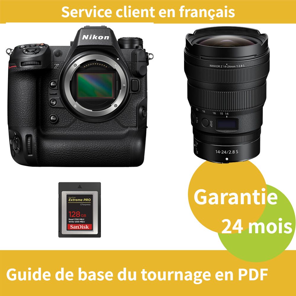 Nikon Z9 Camera+Objectif Nikon Z 14 24mm f2.8 NIKKOR+SanDisk Extreme SD card PRO CFexpress Type B - vue 4