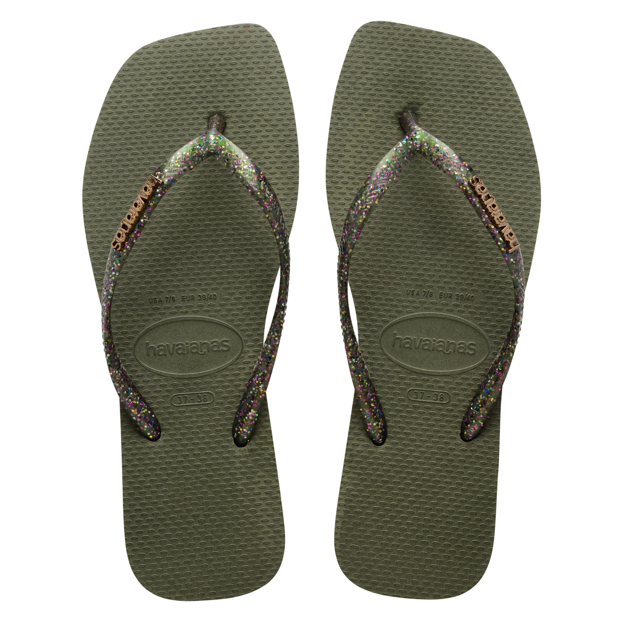 Tong À Enfiler Havaianas Slim Square Logo Metallique - vue 2