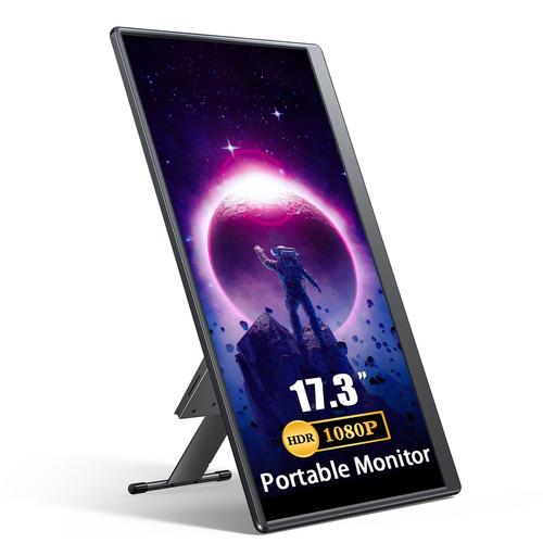 Moniteur Portable 17" 1080P Fhd 1000:1 100%Srgb Deuxième Écran Hdmi Double Usb C Pour Mac Pro Uperfect
