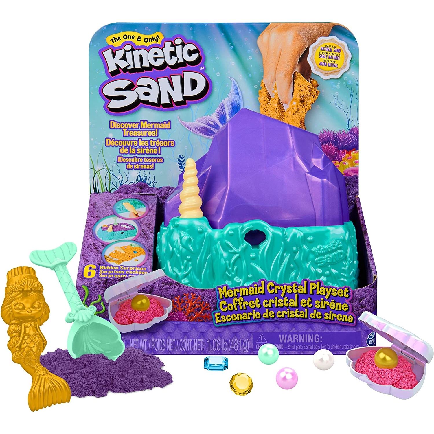 Kinetic Sand Coffret Cristal Et Sirènes
