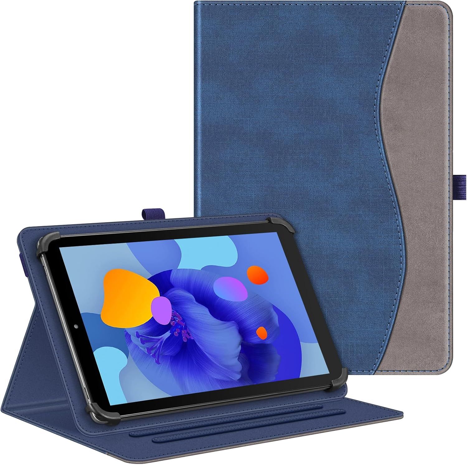 Coque Universelle Pour Tablette 10 Pouces, Housse Multipositions Pour Tablette Teclast, Blackview, Yestel, Yotopt, Meberry, Oscal Etc, Étui Tablette 9""-10.5""/10.9""/11"", Denim Indigo