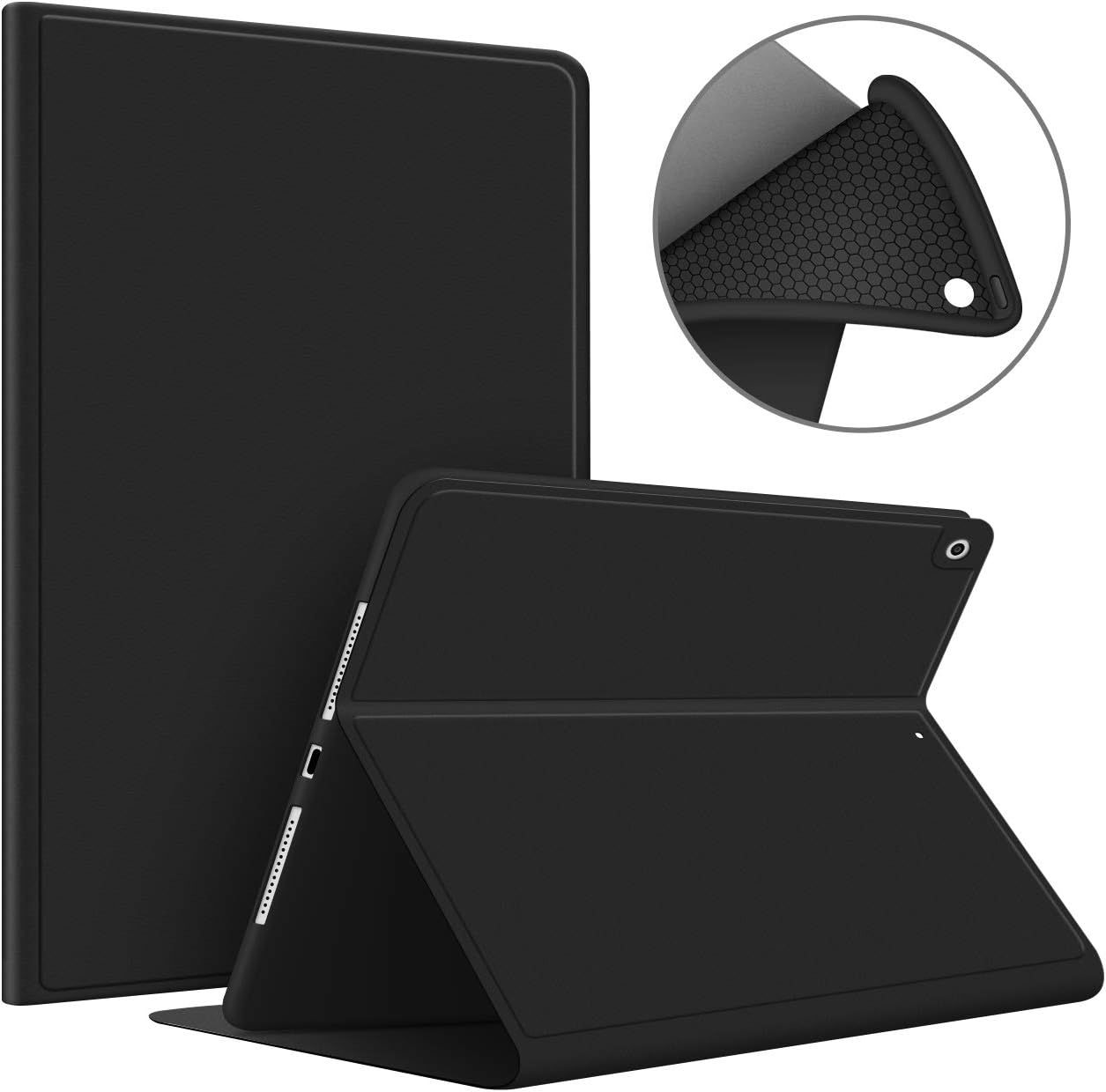 Coque Pour Ipad Mini/Mini 2/Mini 3 7.9"" Étui Housse Cuir Pu Antichoc Léger Flexible Smart Case (Réveil/Sommeil Automatique) Cover Arrière Tpu Souple Pour Apple Ipad 7,9 Pouces Mini 2 3, Noir