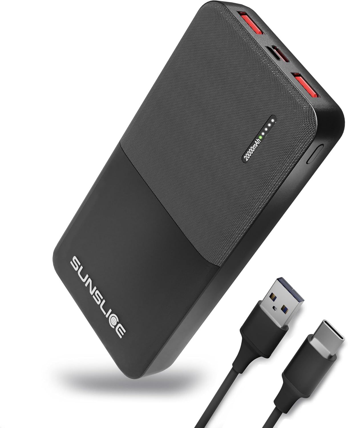 | Gravity 20 - Batterie Externe Pour Smartphone 20000 Mah, 1 Port Usb-C (Entrée & Sortie), 2 Ports Usb-A (Sortie), 18w Ultra Fast Power Pour Tous Les Smartphones.