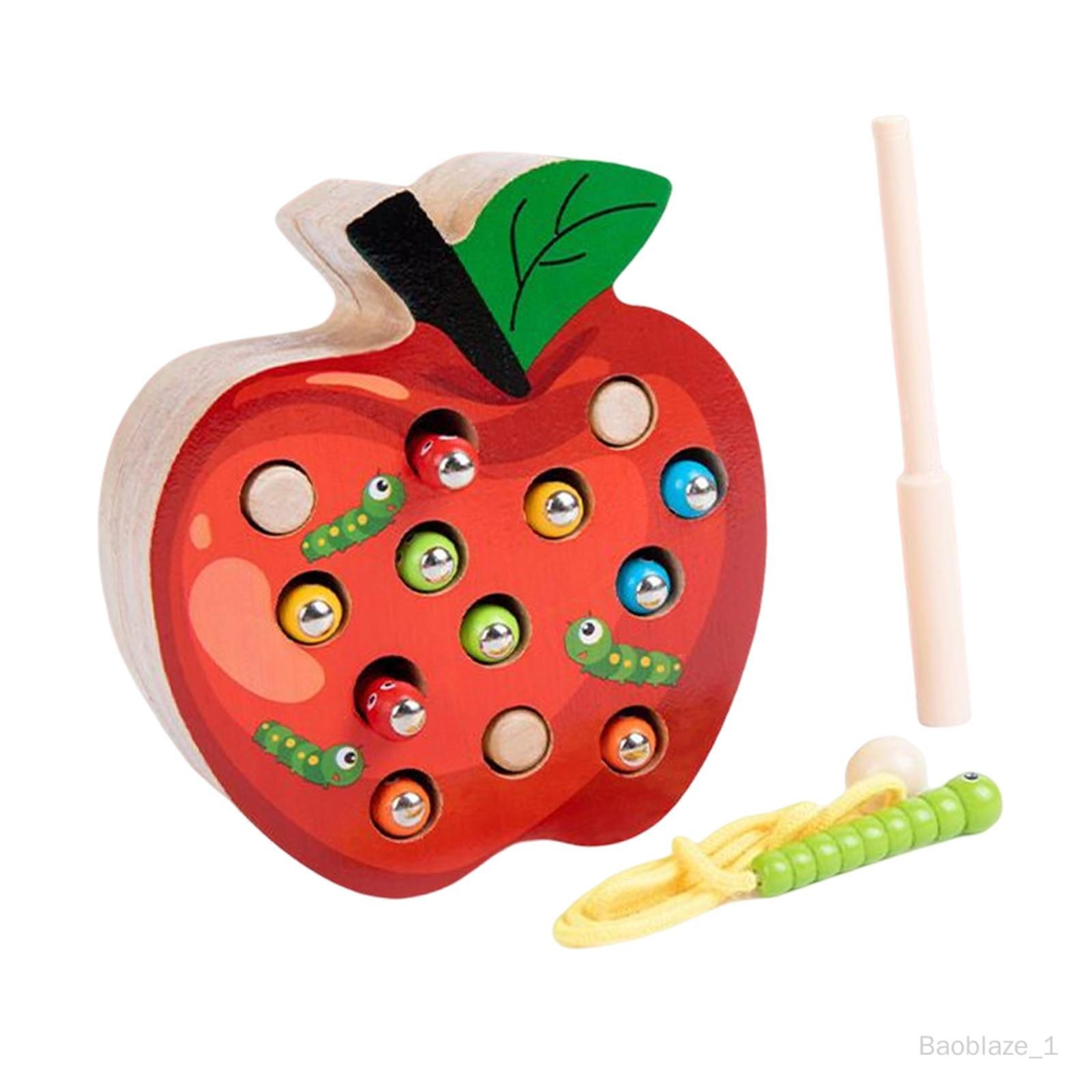  - Baoblaze Jouets En Perles De Bois Jouets Sensoriels Amusants Blocs Éducatifs Pour Jeu Tout-Petits Enfants Pommes