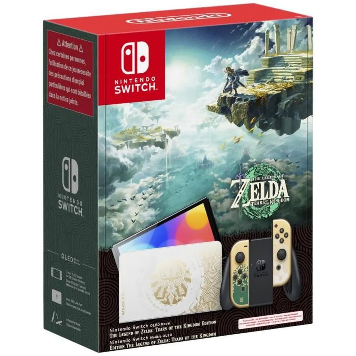 Console Nintendo Switch - Modèle Oled Édition The Legend Of Zelda: Tears Of The Kindgom Avec Joy-Cons Dorés