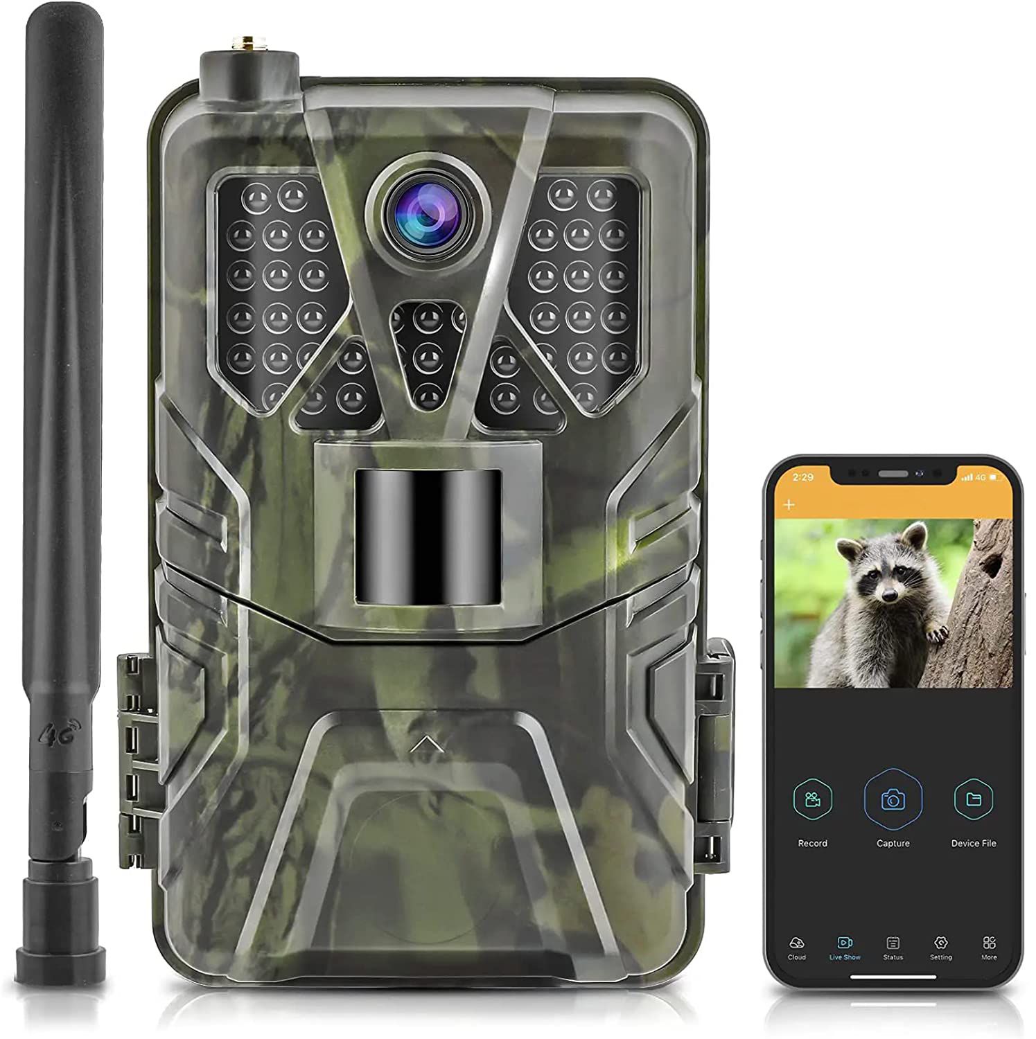 Caméra de Chasse 4K 4G 36MP APP iOS et Android + Chargeur + SD 128Go YONIS