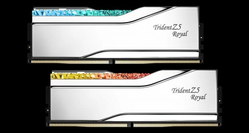G.Skill Trident Z5 Royal 96 Go 2 x 48 Go DDR5 6400 MHz CL32 - vue 5