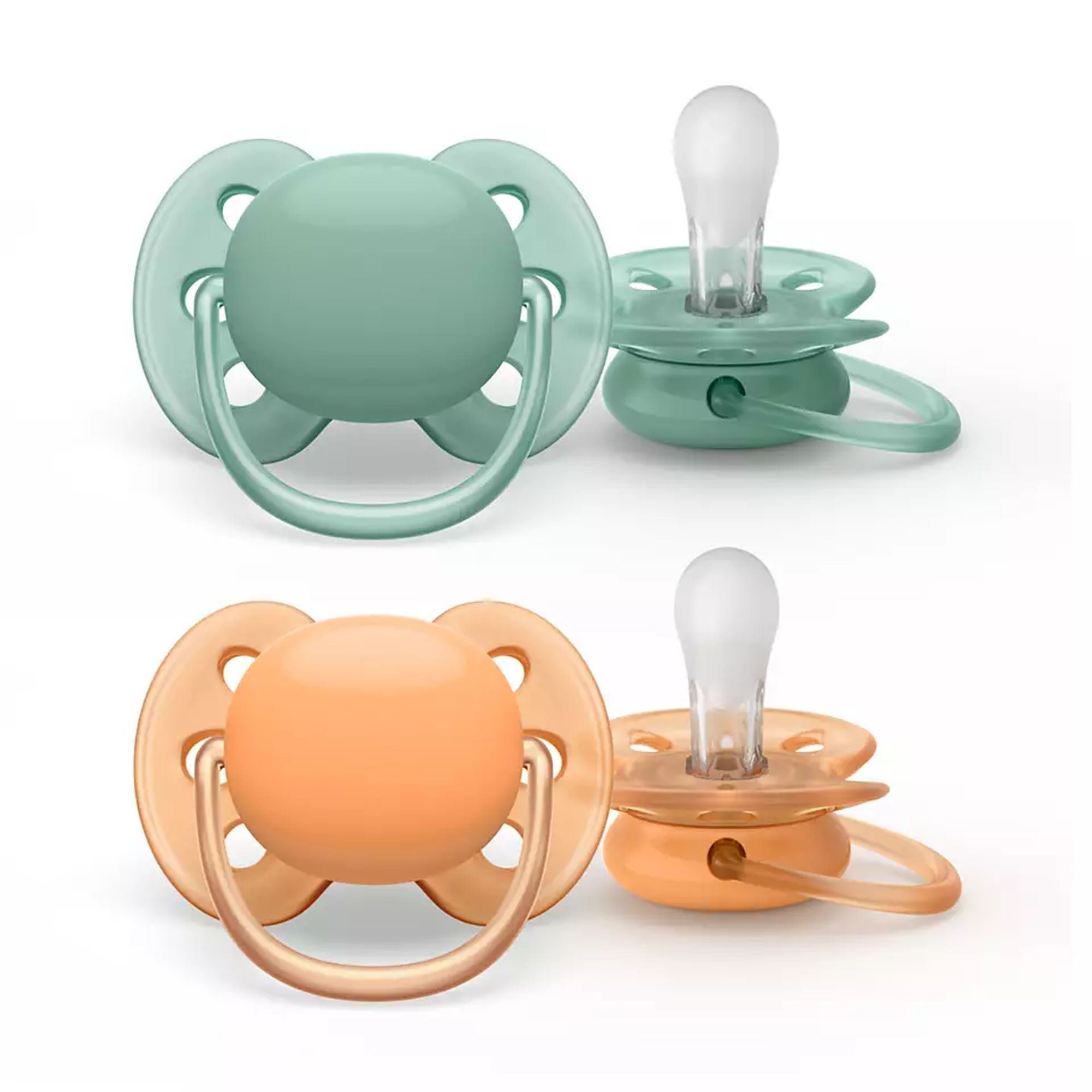 Philips Avent Lot de 2 sucettes ultra douces sans BPA pour les bébés âgés de 0 à modèle SCF09103