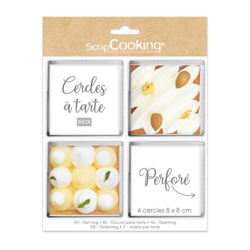 4 Cercles À Tarte Individuels Perforés - vue 2