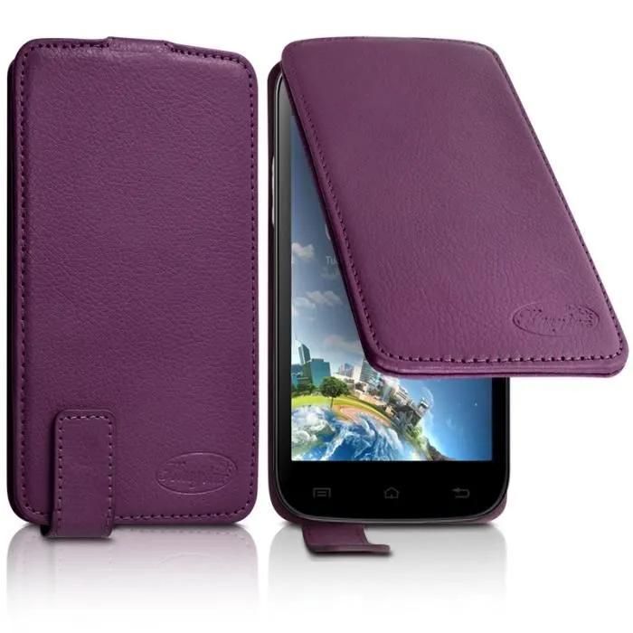 Housse Etui Clapet Couleur Violet Universel M Pour Orange Doro 8042