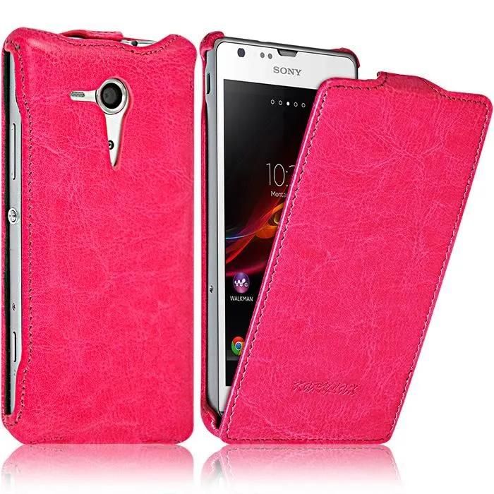 Etui Coque Rigide À Clapet Pour Sony Xperia Sp