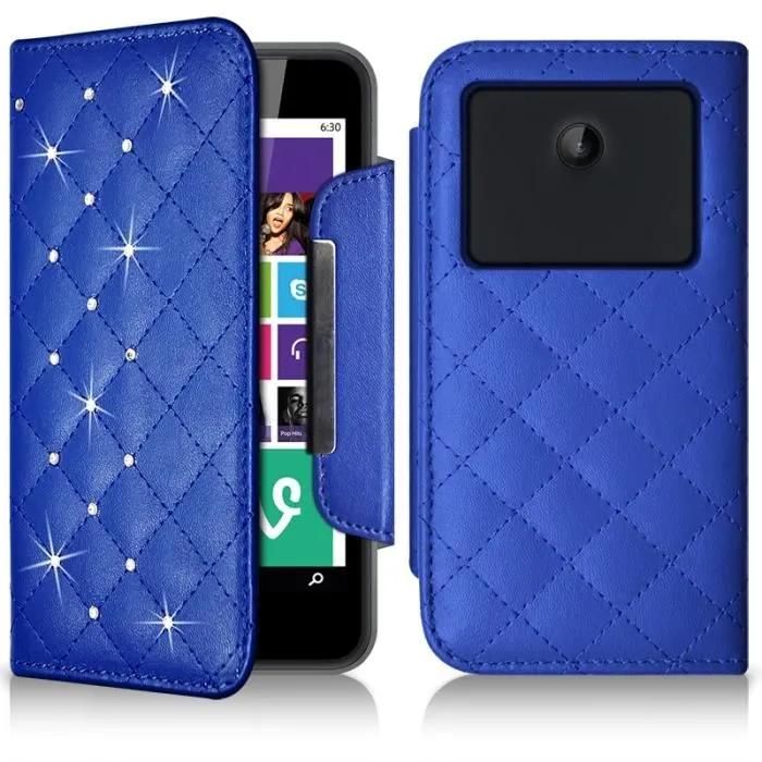 Etui Portefeuille Universel S Style Diamant Couleur Bleu Pour Sfr Starshine 3