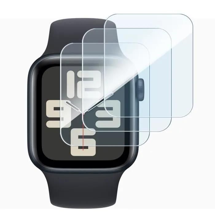 [Pack X3] Protection D'écran En Verre Trempé Dureté 9h Pour Apple Watch Se 44mm (Serie 6/5/4/Se)