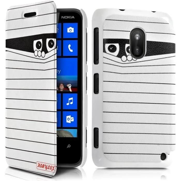 Coque Housse Etui À Rabat Latéral Et Porte-Carte Avec Motif Sc04 Pour Nokia Lumia 620 + Film De Protection