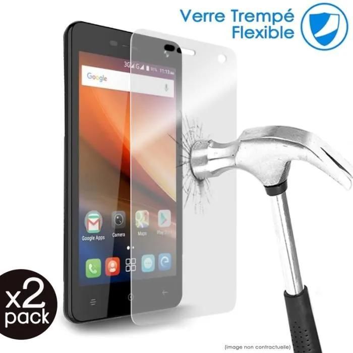 Verre Fléxible Dureté 9h Pour Smartphone Umidigi C Note 2 (Pack X2)