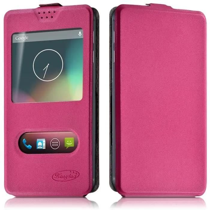 Etui De Protection S-View À Clapet Universel S (Ref.Rose) Pour Smartphone Altice Starshine 5