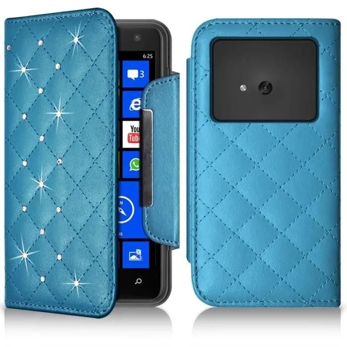 Etui Universel M Style Diamant Bleu Clair Pour Doro Liberto 822