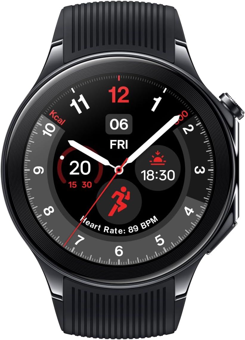 Watch 2 Black Steel, 32 Go, Batterie De 100 Heures, Suivi De Santé Et De Remise En Forme, Design En Cristal Saphir, Double Moteur, Wear Os By Google