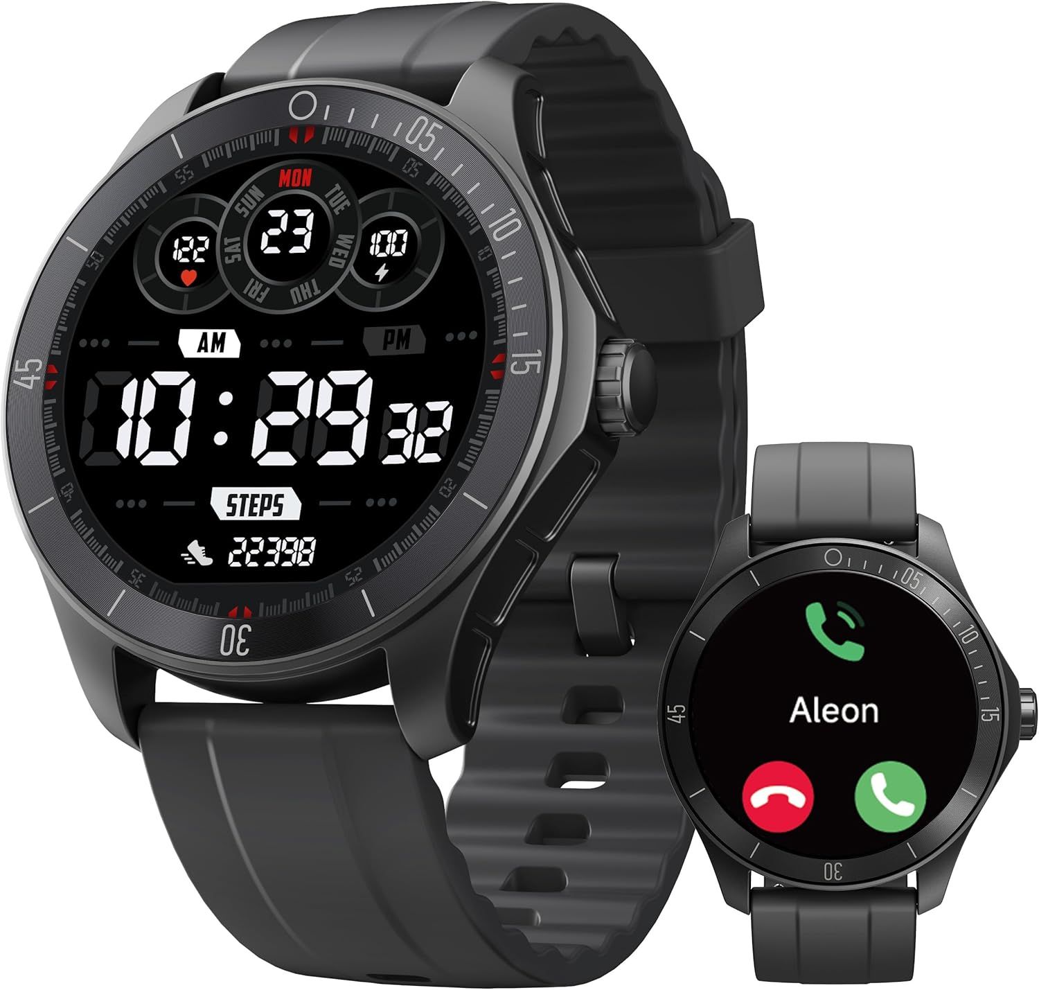 Montre Connectée Homme Avec Alexa Et Podometre, 44mm Smartwatch Motre Avec 100 Sports, Repondre Appel Et Cardiofrequencemetre, Étanche Ip68 Pour Natation, Compatible Avec Ios Et Android