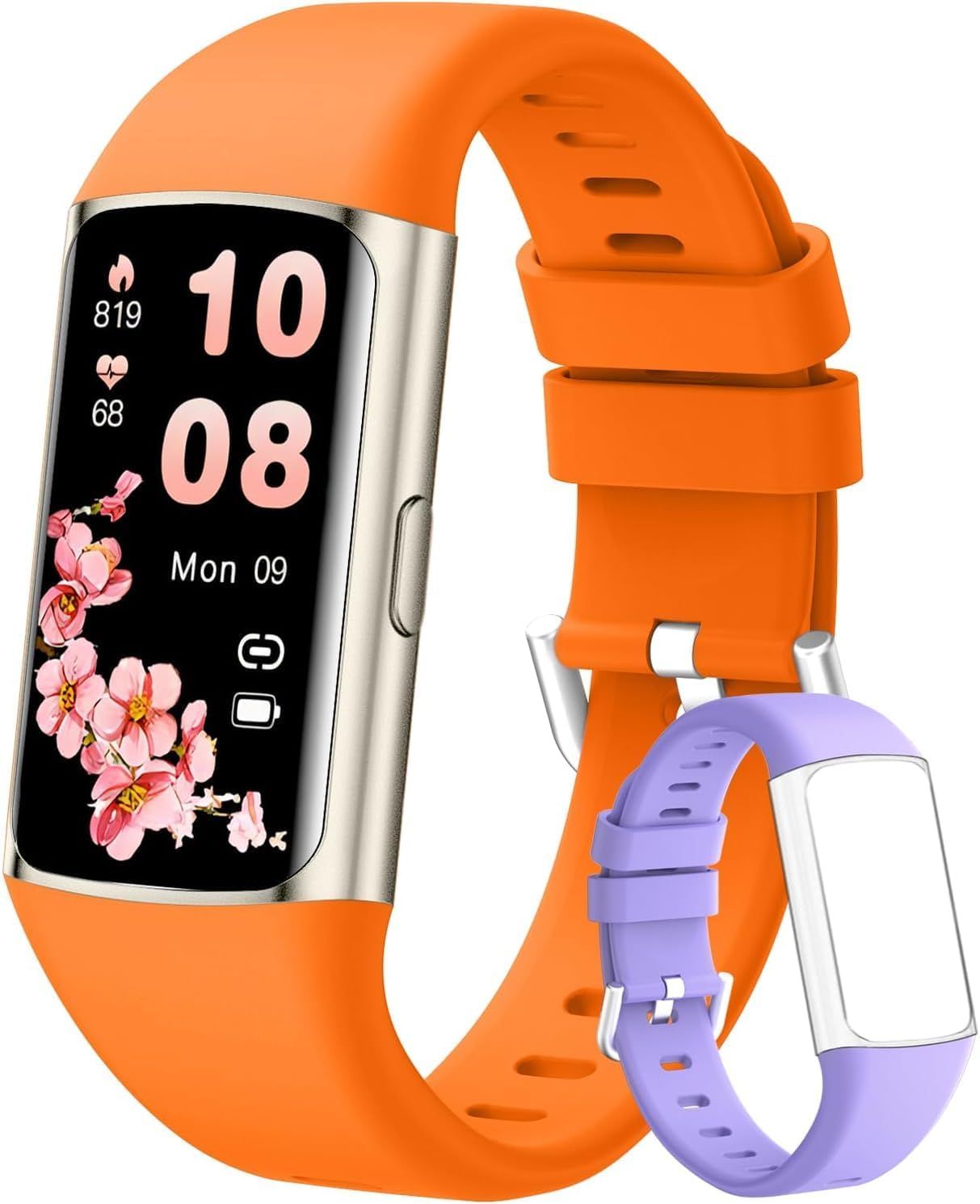 Montre Connectée Femme Homme Sport, Ip68 Etanche Montre Cardio Avec Fréquence Cardiaque, Oxymètre, Podometre,Coloré, Sommeil, Réveil Notifications, Smartwatch Montre Connecter Pour Android Ios