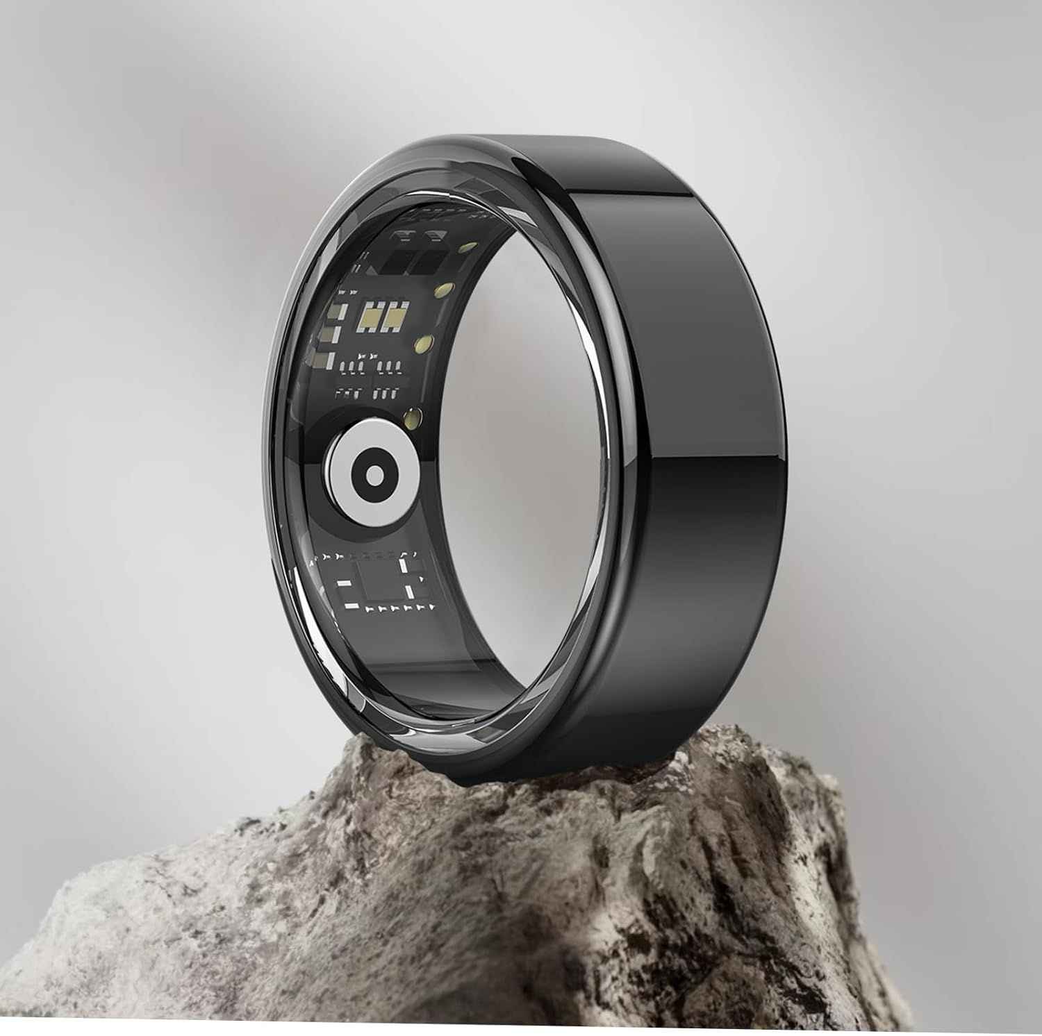 2024 Bague Connectée Homme Femme, Smart Ring Avec Fréquence Cardiaque, Spo2, Sommeil, 20 Modes Sportifs, Smartrings Ip68 Podomètre Pour Android Ios, Taille 11, Noir