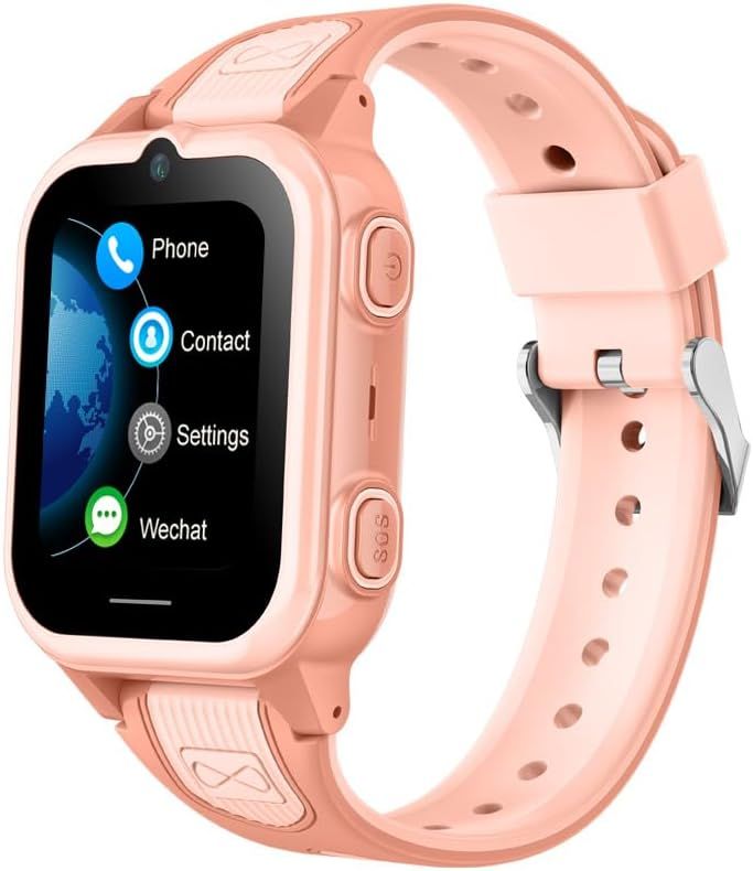 Montre Enfants Montre Connectée Pour Enfants Gps 4g Positionnement Bracelet Gps Enfant Avec Sos Géo Et Historique Cadeaux De Montre Intelligente Pour Filles Et Garçons Âgés De 3 À 12 Ans (Rose)