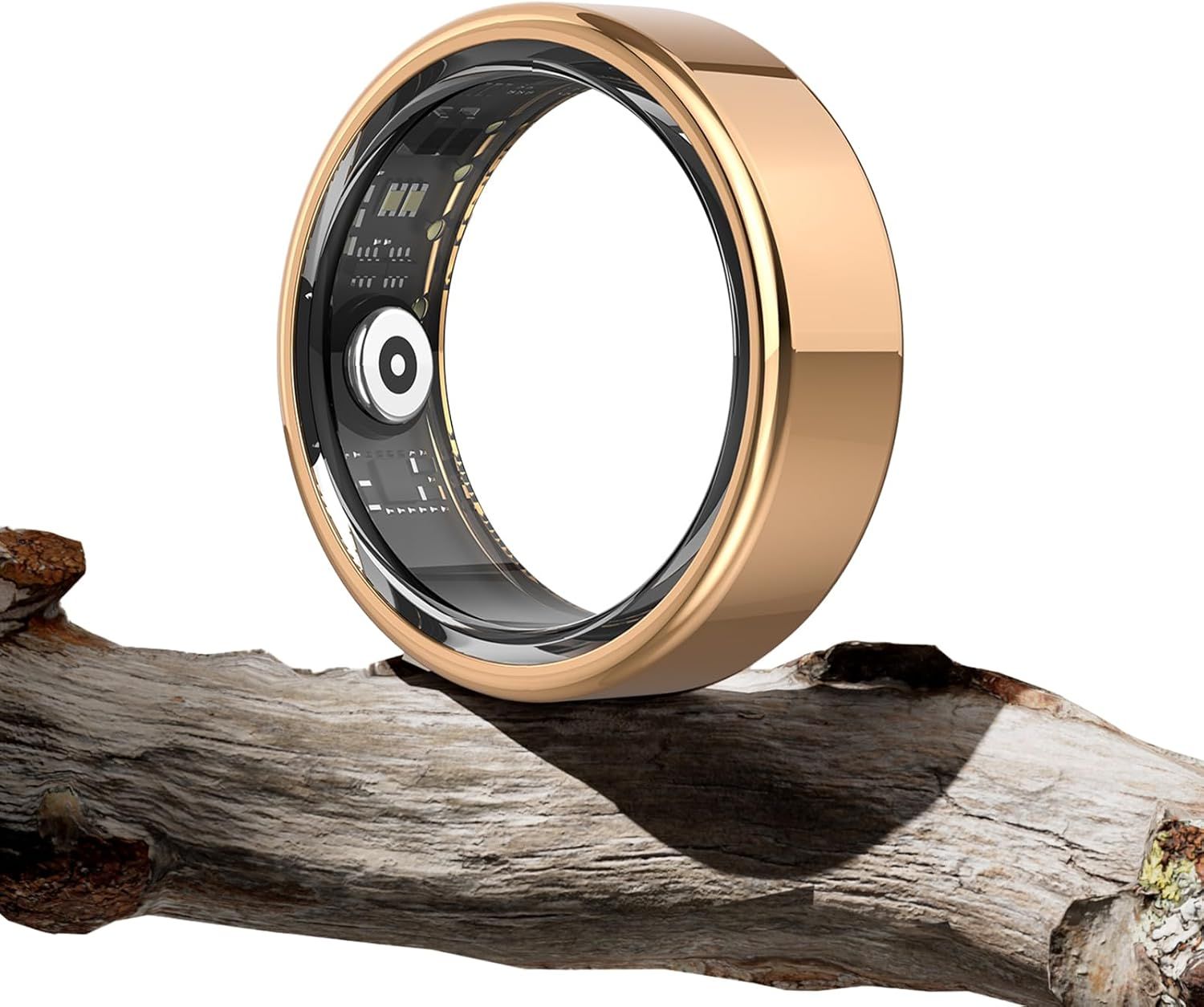 2024 Bague Connectée Homme Femme, Smart Ring Avec Fréquence Cardiaque, Spo2, Sommeil, 20 Modes Sportifs, Smartrings Ip68 Podomètre Pour Android Ios, Taille 9, Or