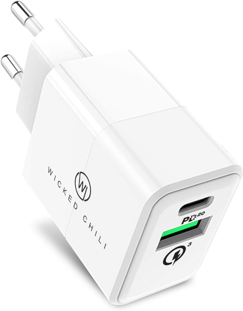 20w Chargeur Usb Double Avec Qc3.0 Et Usb C Pd - Chargeur Rapide Compatible Avec Iphone 14, 13, 12 (Pro, , Plus, Mini), Magsafe Charger, 20w Pd & Qc 3.0 Dual Port Charging Adapter