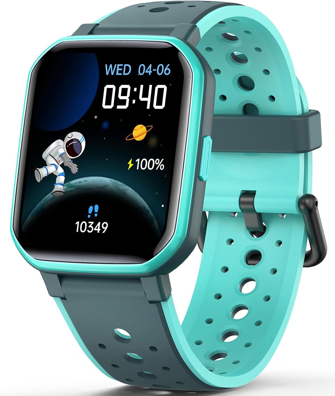 Fitness Tracker Montre Pour Enfants¿Montre Intelligente Sport Étanche Ip68 Avec 19 Modes De Sport, 5 Jeux, Podomètre, Moniteur De Sommeil, Cadeau Pour Filles Adolescents 6-16 (Vert)