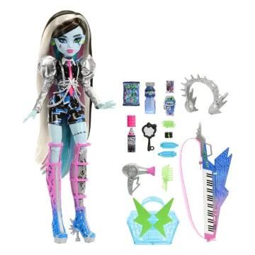 Monster High Poupée Articulée Frankie Stein Survoltée Rockstar Look Punk BCBG avec Instrument Et Accessoires Thème Spectacle Jouet Enfant A Partir De HNF84