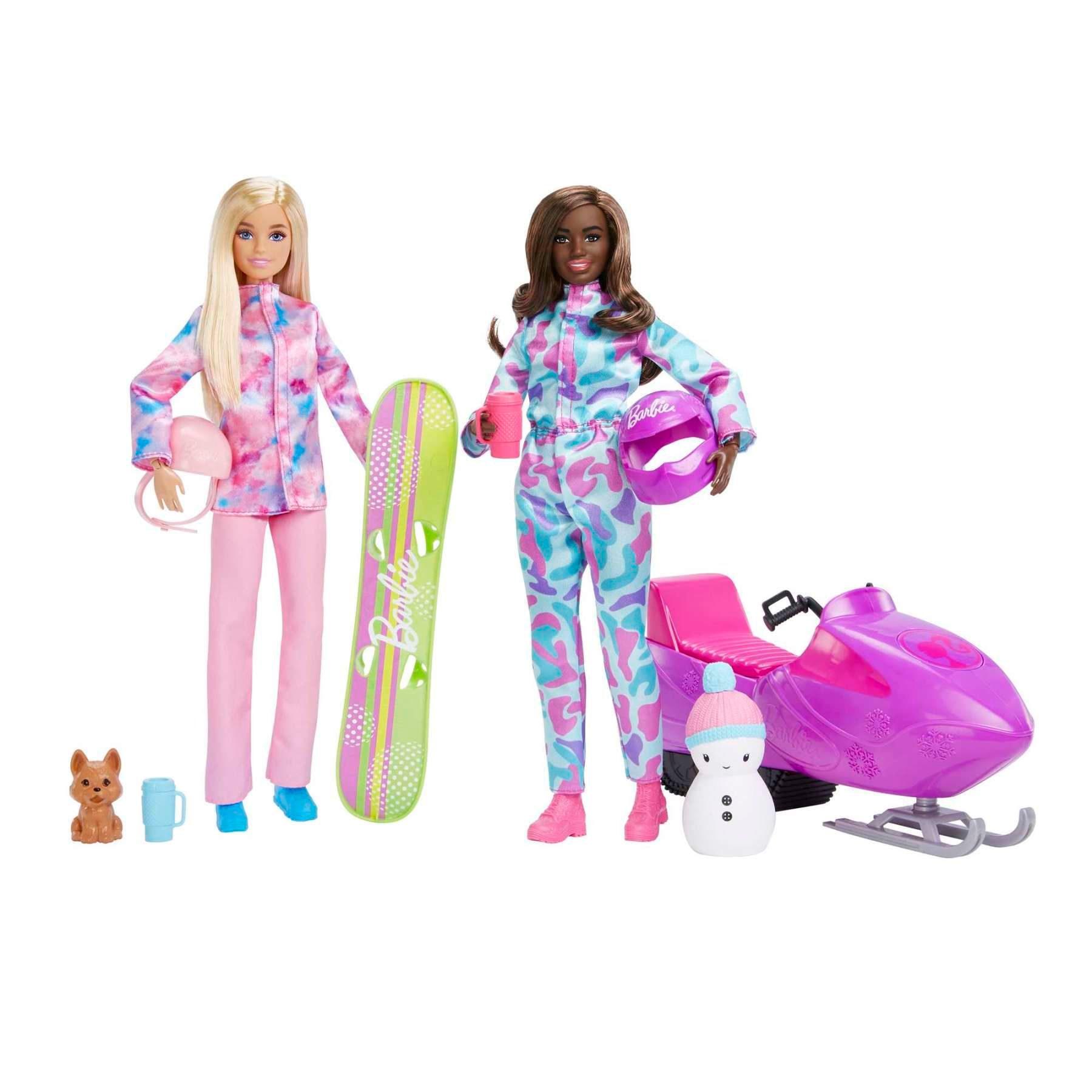 Barbie Coffret Deux Poupées Barbie Sports Dhiver Coffret Poupée Mannequin Et +
