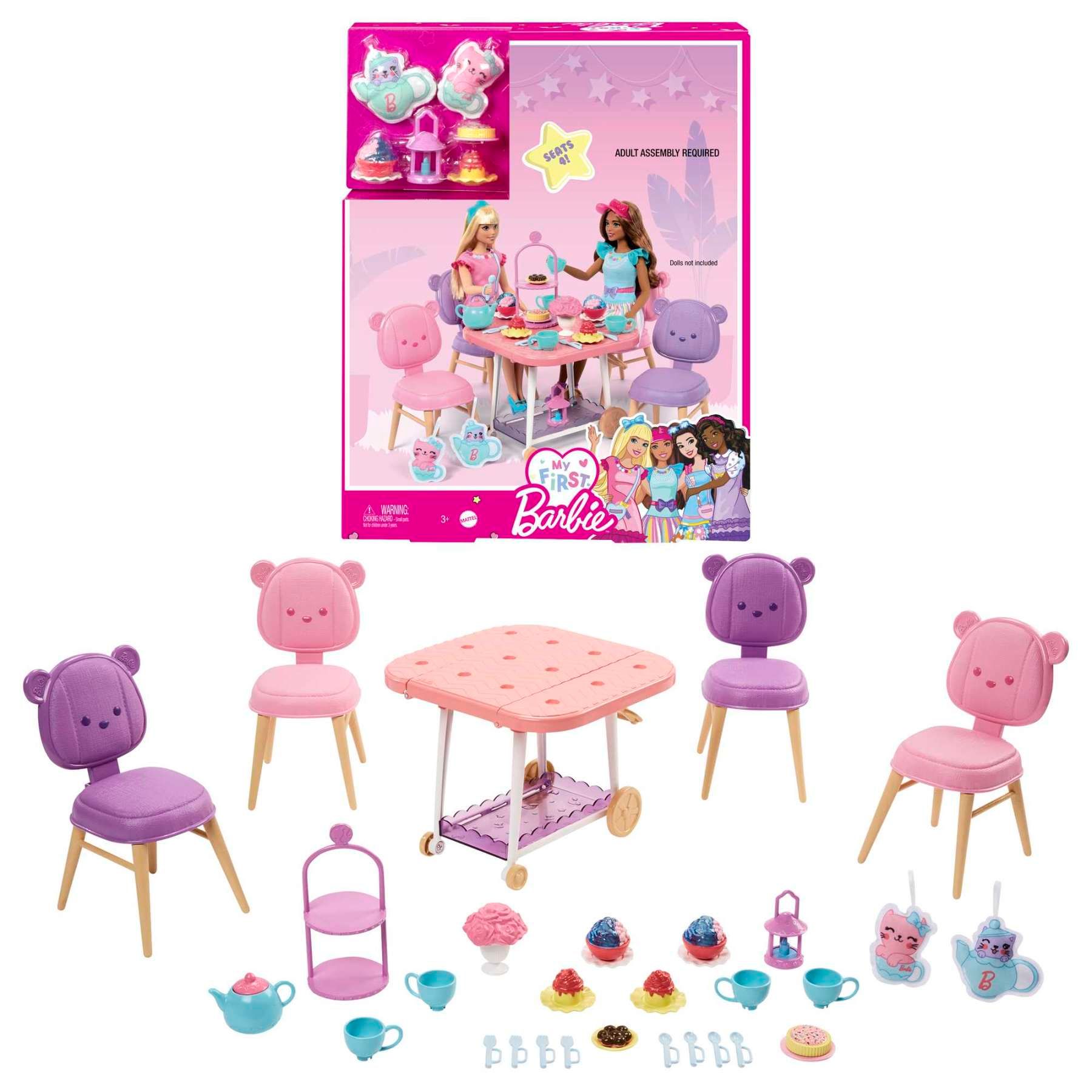 Barbie Coffret Heure Du Goûter Ma Première Avec Chariot De Desserts 1