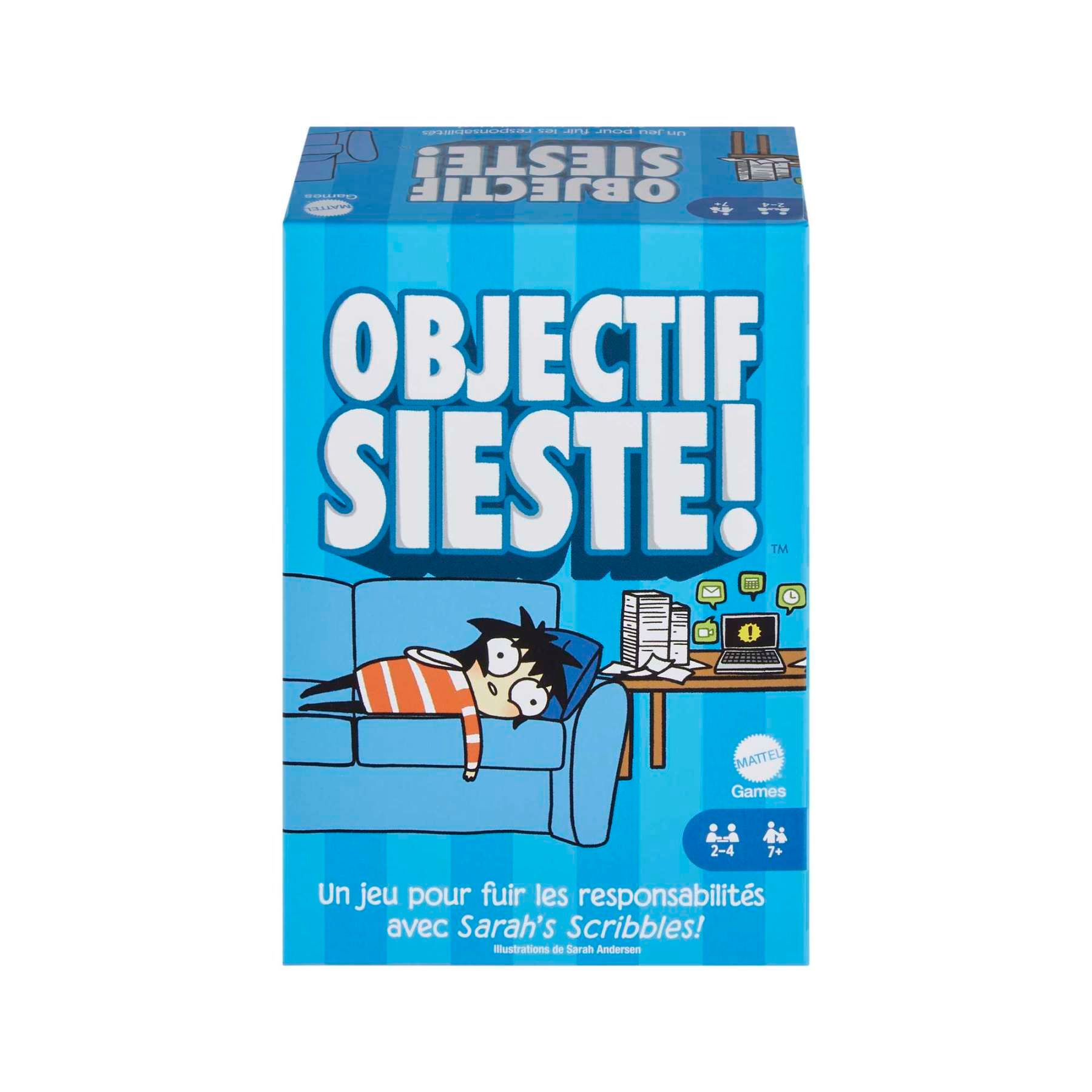 Mattel Games Objectif Sieste ! Jeu De Cartes Procrastination Jeu De Société Famille Et +