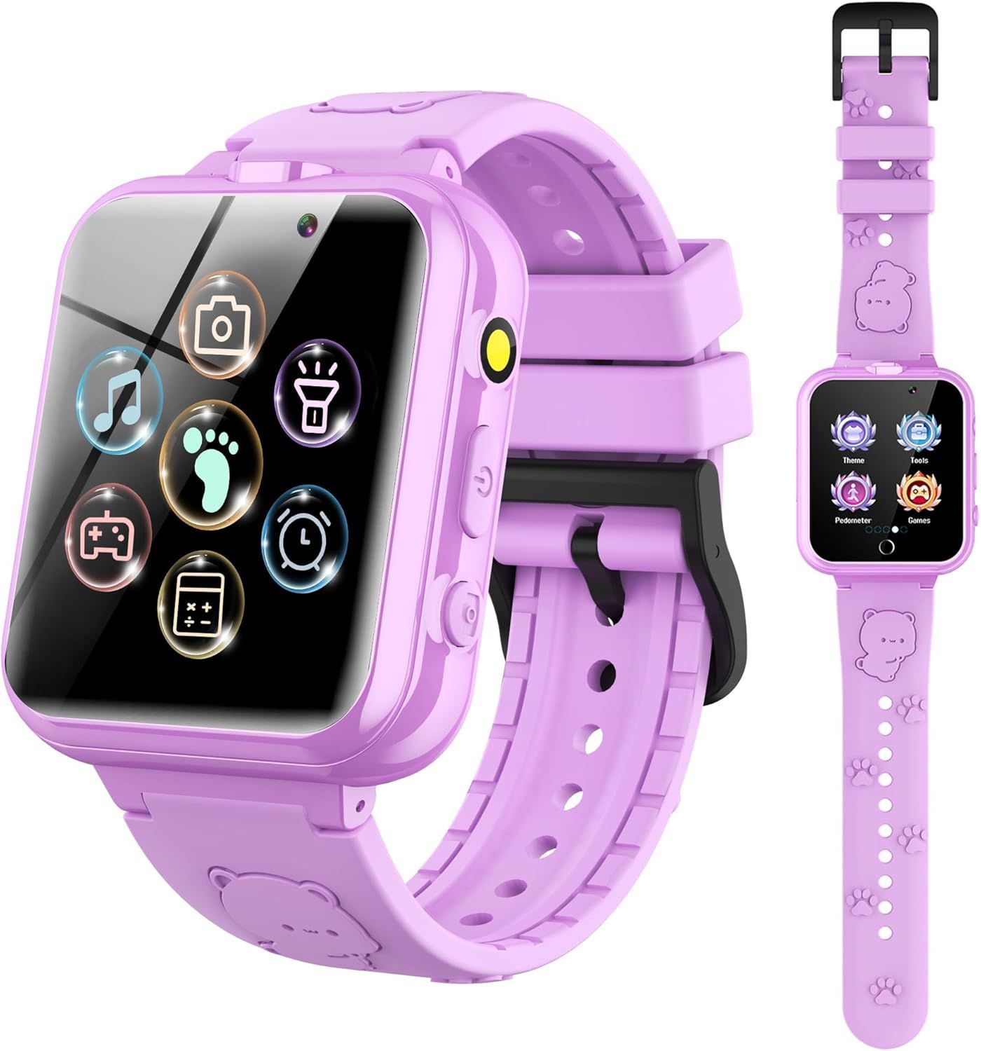 Montre Intelligente Enfants 24 Jeux - Musique Mp3 Montre Enfants Fille Garçon, 2 Caméra, Alarme, Podomètre, Vidéo, Calculatrice, Enfant Jouets Éducatifs Smart Watches 3-12ys