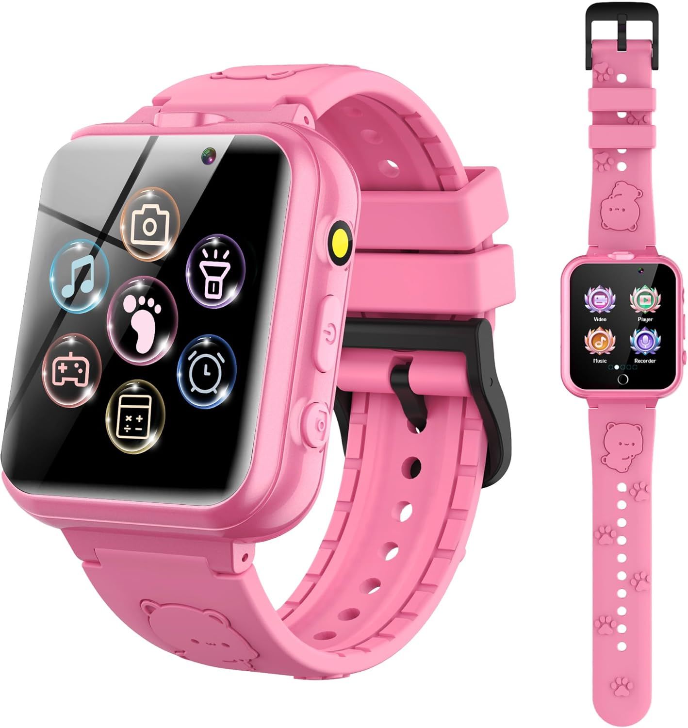 Montre Intelligente Enfants 24 Jeux - Musique Mp3 Montre Enfants Fille Garçon, 2 Caméra, Alarme, Podomètre, Vidéo, Calculatrice, Enfant Jouets Éducatifs Smart Watches 3-12ys