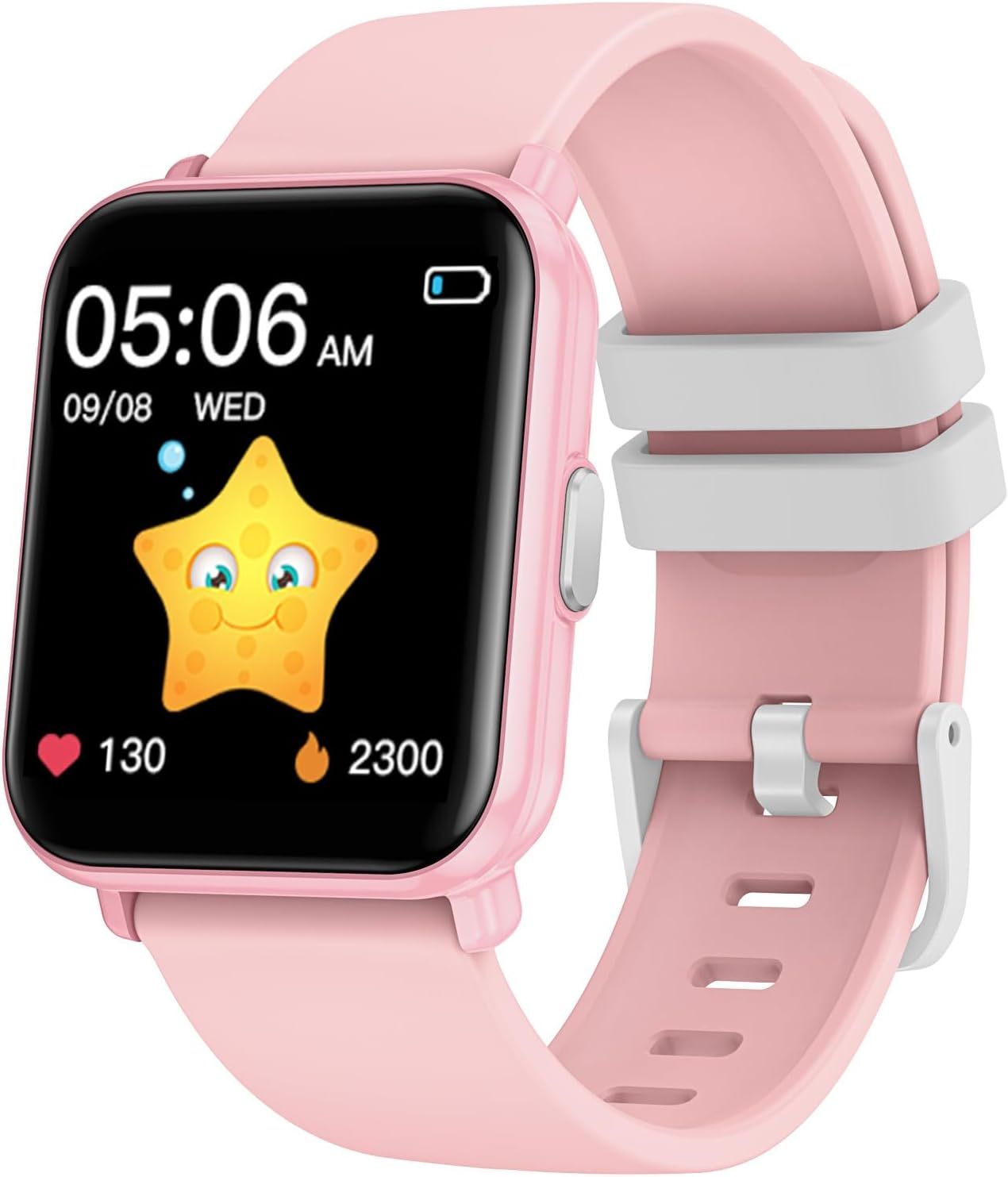 Montre Connectée Enfant Fille Garcon: Smart Watch Pour Enfants 6+ Ans Trackers D'activité Bracelet Intelligent Avec Surveillance Du Sommeil Réveil Au Poignet Sport Smartwatch Compatible Android Ios