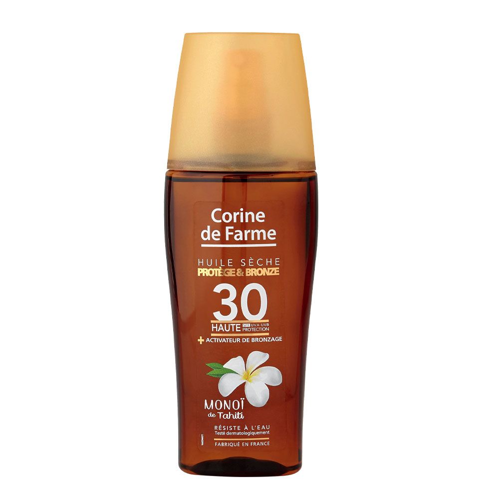 Huile Solaire Corps Spf 30 Protection Et Bronzage Monoi De Tahiti Corine De Farme Le Flacon De 150ml - vue 5