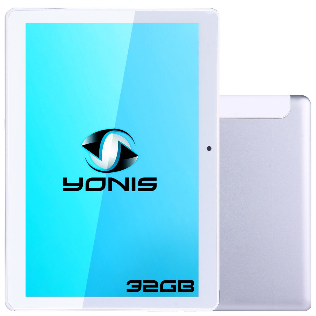 Tablette 4G 10.1 Pouces Ecran FHD Android 8.0 Déca Core 3Gb+32GB Dual Sim Argent + SD 16Go YONIS