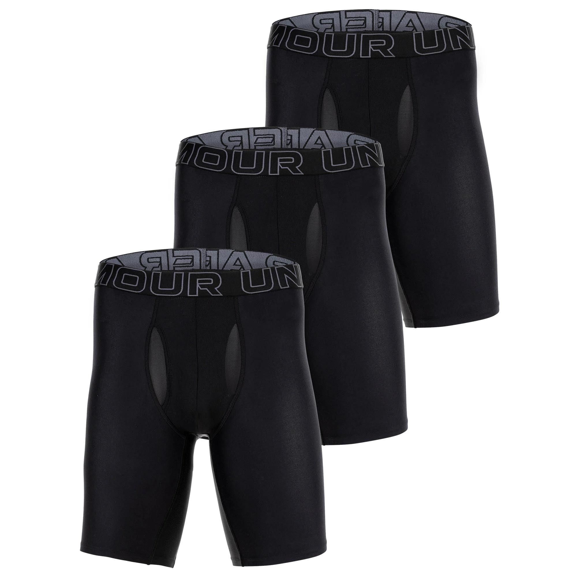 Under Armour Boxers Pour Homme, Lot De 3 - Performance Tech Long Boxer, Stretch, Uni Noir 2xl (Xx-Large)