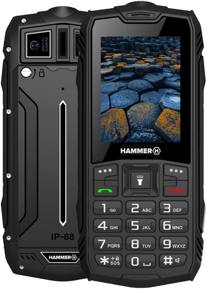 TELEPHONE PORTABLE INCASSABLE HAMMER BASALT DUAL SIM