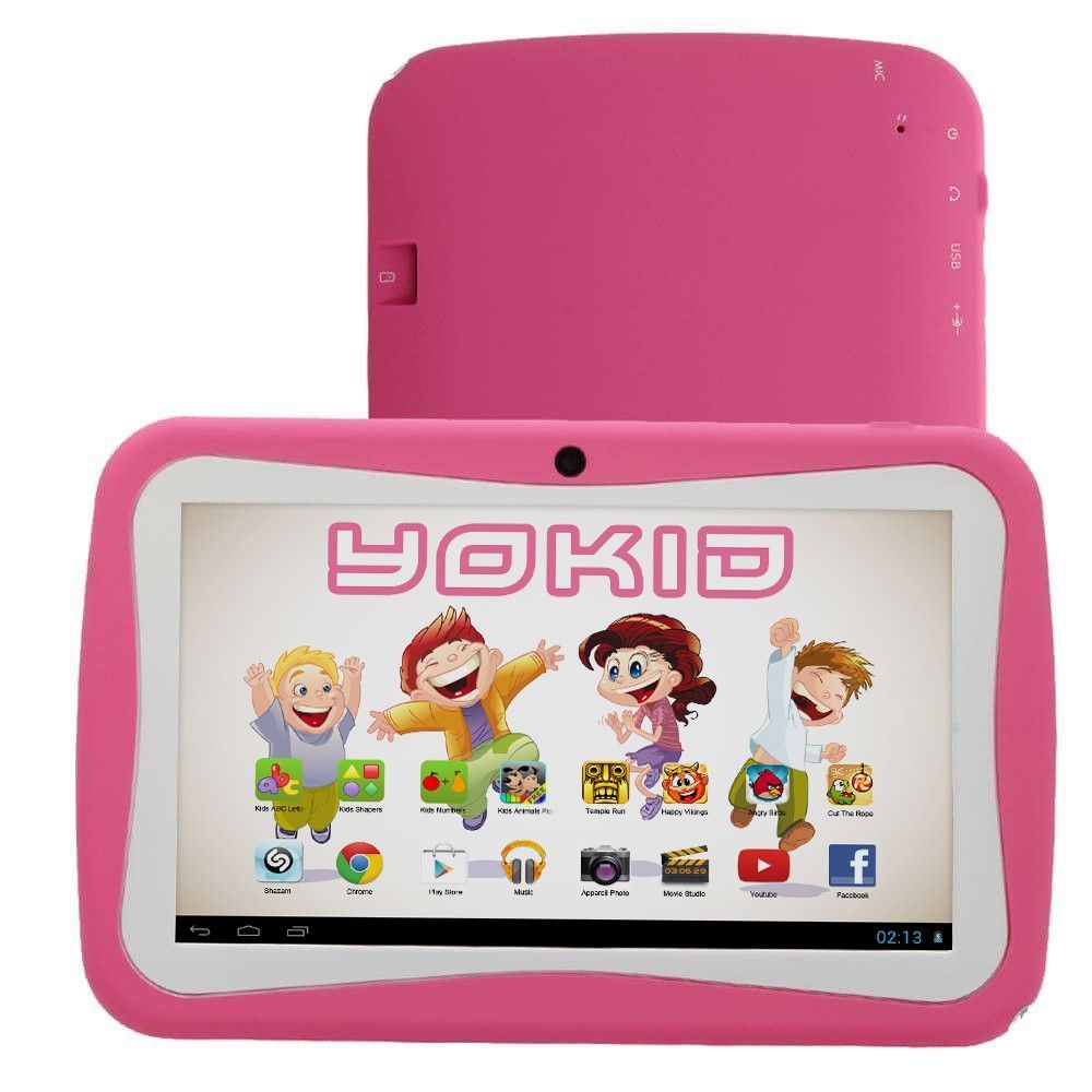 Tablette Tactile Enfant 7 pouces Android Quad Core Éducatif 8Go Rose + SD 16Go YONIS