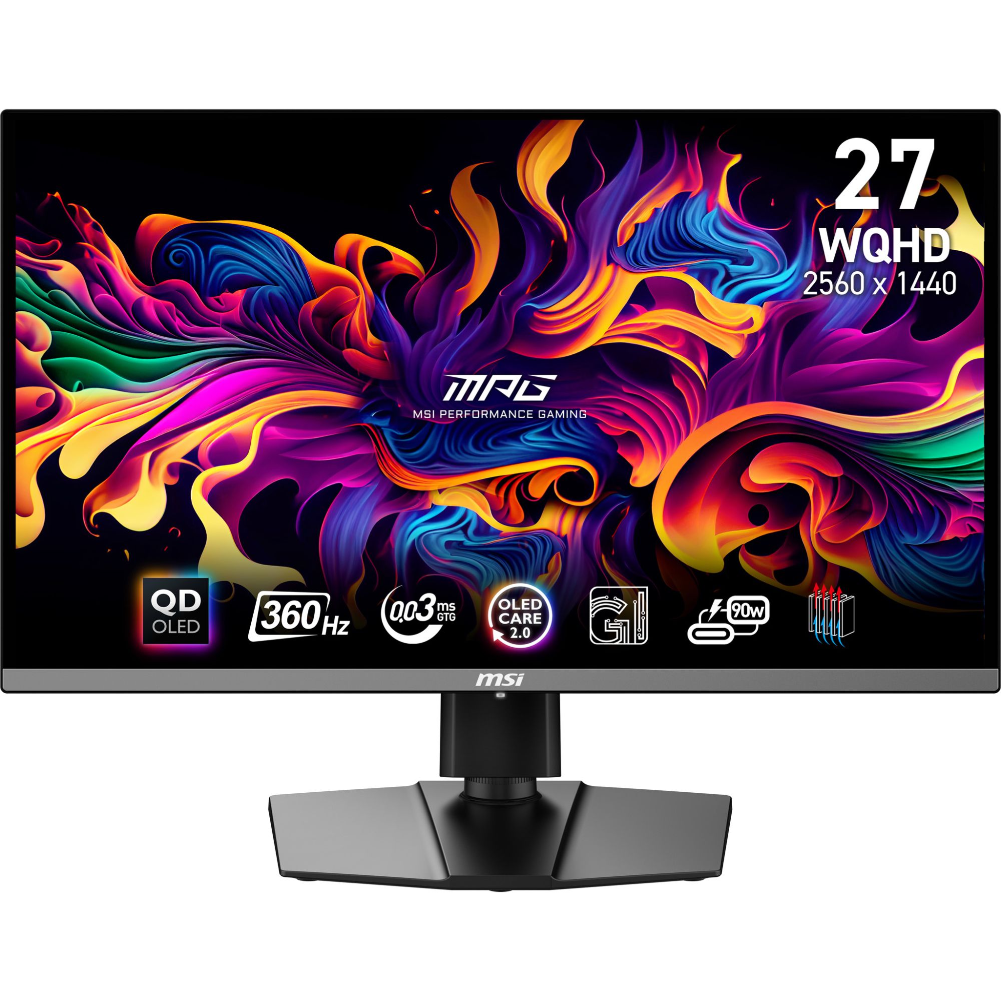 MSI MPG 271QRX QD-OLED écran plat de PC 67,3 cm (26.5) 2560 x 1440 pixels Wide Quad HD QDOLED Noir