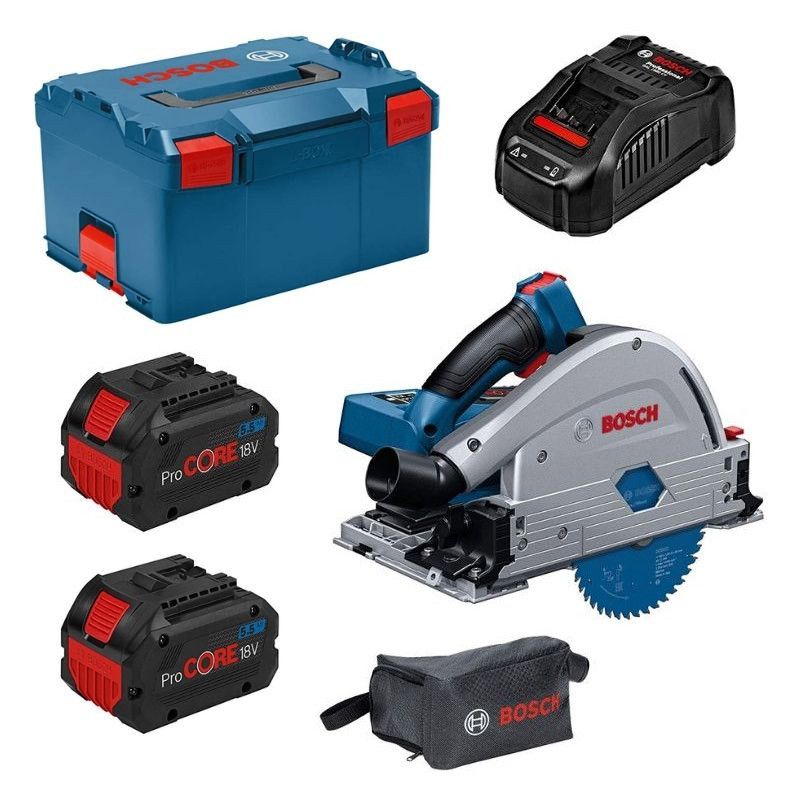 Scie circulaire plongeante sans fil BITURBO BOSCH GKT 18V 52 GC 2 x 5.5Ah - vue 2