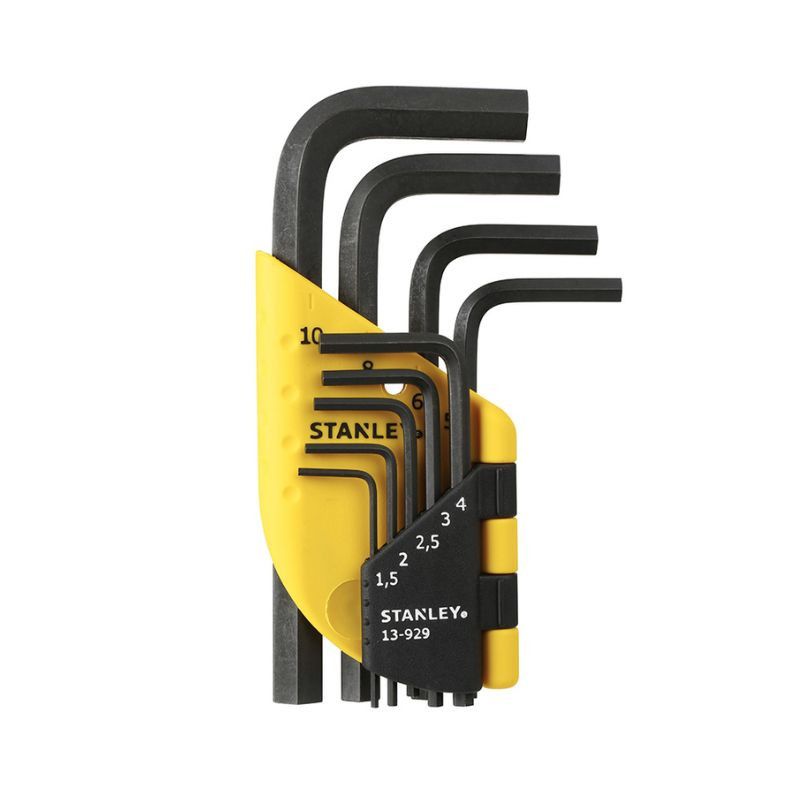 Etui de 9 clés mâles courtes Gamme Pro à têtes sphériques STANLEY 1 13 929