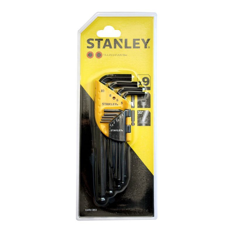 Etui de 9 clés mâles longues à têtes sphériques STANLEY STHT0 13012