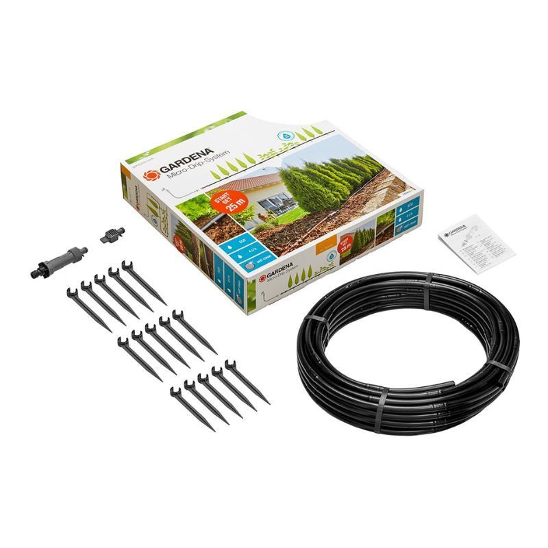 Kit d'arrosage goutte à goutte pour rangée de plantes GARDENA 13011 20 25m